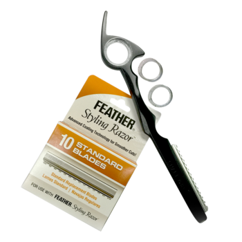 black razor with box of blades