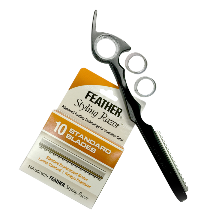 black razor with box of blades