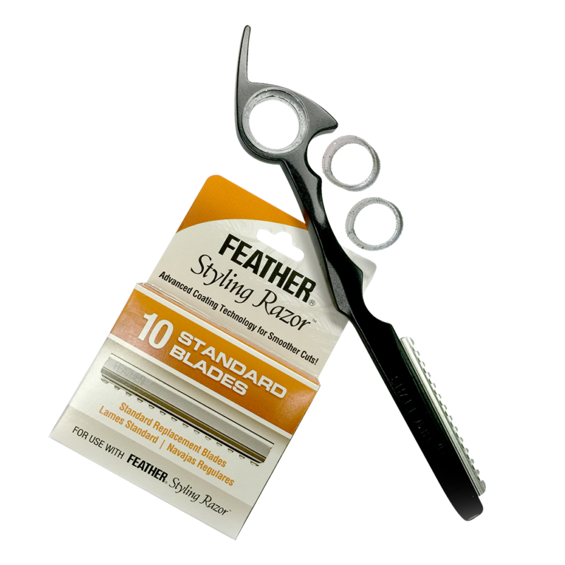 black razor with box of blades
