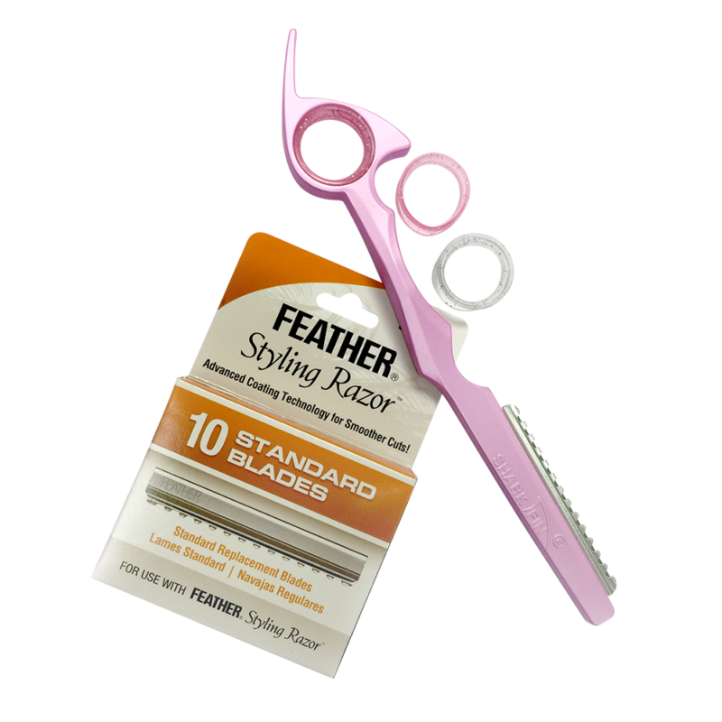 pink razor with box of blades