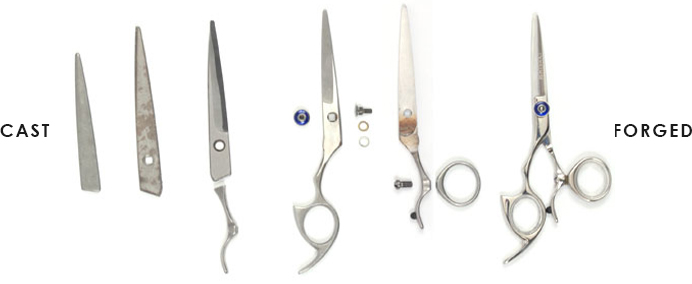 photo showing cast vs. forged shears