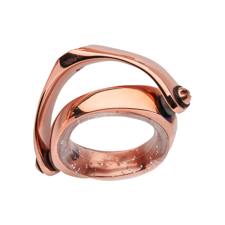 rose gold super swivel with clear guard
