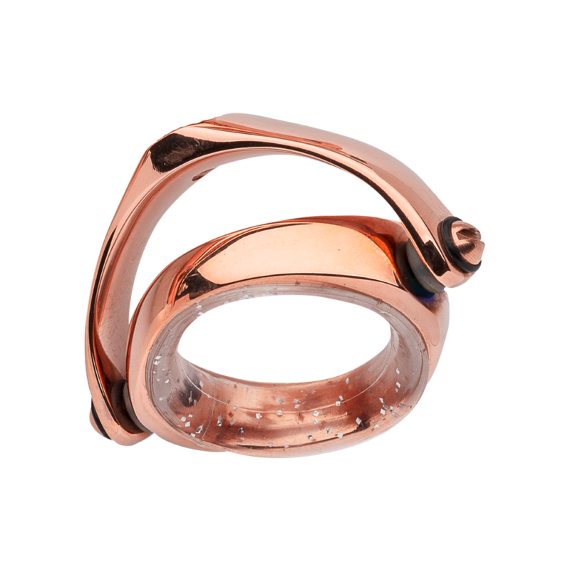 rose gold super swivel with clear guard