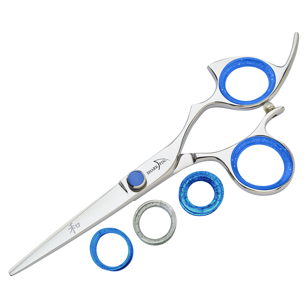 Purple senior hair scissors 6 - inch barber scissors set handle