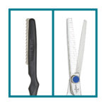 pr2-black-aluminum-razor-30-teeth black razor and silver texturizer teeth