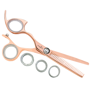 Left Hand Professional Non-Swivel Rose Gold 30 Tooth Texturizer