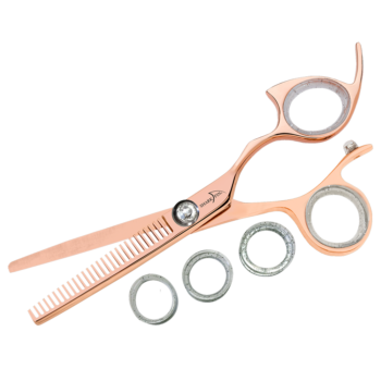 Right Hand Professional Non-Swivel Rose Gold 30 Tooth Texturizer
