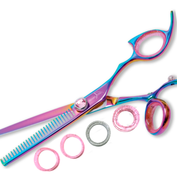 Right Hand Professional Plus Swivel Rainbow  28 Tooth Texture Shear