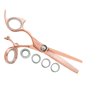 Left Hand Professional Swivel Rose Gold 40 Tooth Texturizer