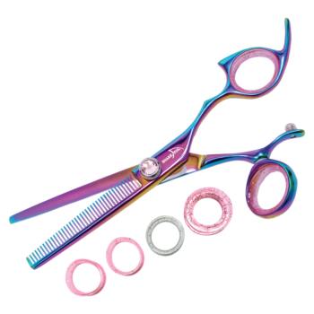 Right Hand Professional Plus Swivel Rainbow 40 Tooth Texture Shear