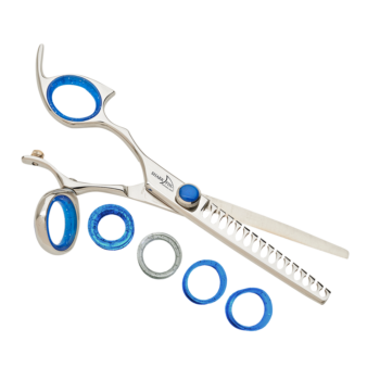 Left Hand Professional Swivel Stainless 15 Tooth Texturizer