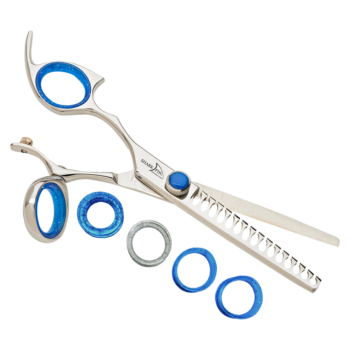 Left Hand Professional Plus Swivel Stainless 15 Tooth Texturizer