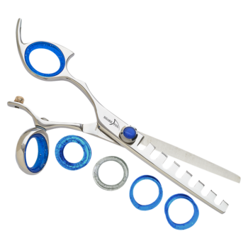 Left Hand Professional Plus Swivel Stainless 7 Tooth Texturizer